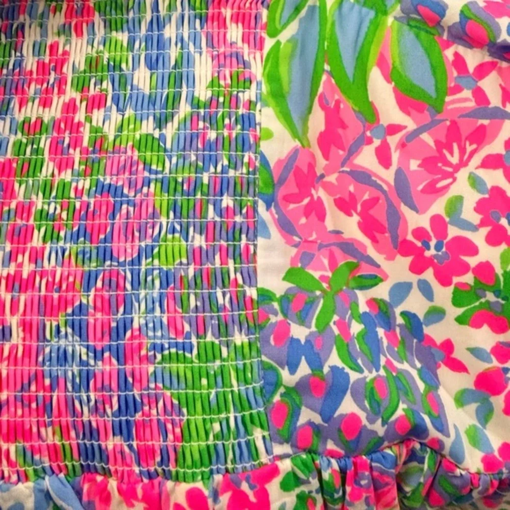 Lilly‎ Pulitzer Kay Short Sleeve Cotton Top A Cherry on Top Puff Sleeves NWT 14